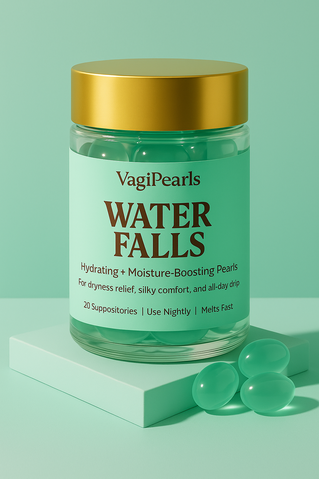 VagiPearls™ Waterfalls: Pearls for hydration, comfort, and all-day drip
